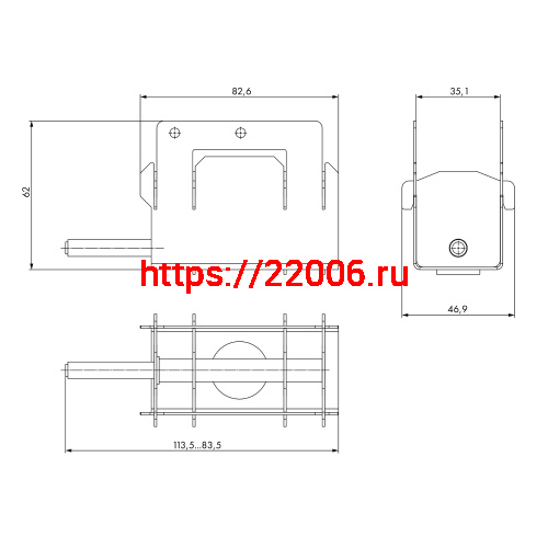 Толкатель Armadillo (Армадилло) скрытого монтажа SLD.Comfort-PENAL K-push фото 2