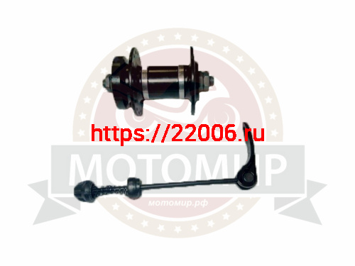 Втулка задняя MTB алюм. под трещ. 3/8"14G*32Н*135 на промоподш., с эксцент, под диск, черн (GB10RQS)