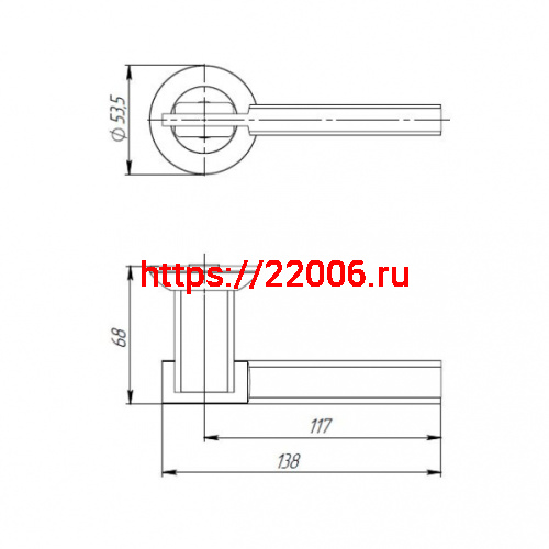 Ручка Punto (Пунто) раздельная CITY TL SG/CP-4 матовое золото/хром фото 2