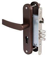 Корпус Sam (Сам) врезного замка с защёлкой в комплекте с ручкой ЗВ4-31/55 (медный антик) /78930/