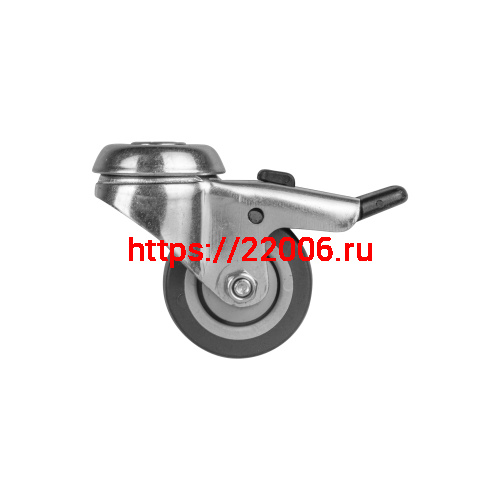 Опора Ajax (Аякс) колесная со стопором WL/B-50R/40 kg (brake) резина, под винт М8