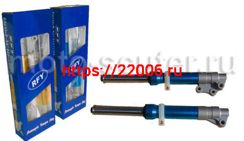 Амортизатор Yamaha Jog передний спортивный, дисковый тормоз, синий RFY Амортизатор Yamaha Jog передний спортивный, дисковый тормоз, синий RFY