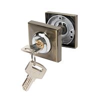 Ручка поворотная Ajax (Аякс) с фиксацией ключом BK6.FIX.JK AB-7 бронза