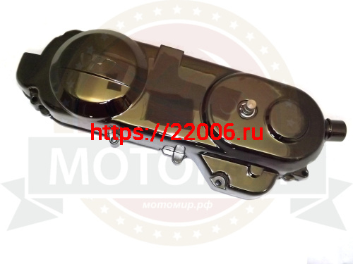 Крышка картера GY6-50 левая длиная 12" 430мм (вариатора FT50QT-10) с пусковым устройством Крышка картера GY6-50 левая длиная 12" 430мм (вариатора FT50QT-10) с пусковым устройством