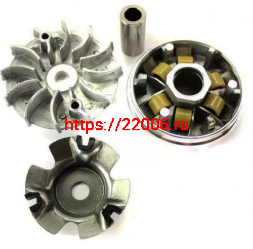 Вариатор 152QMI 157QMJ 125/150сс в сборе с роликами TMMP