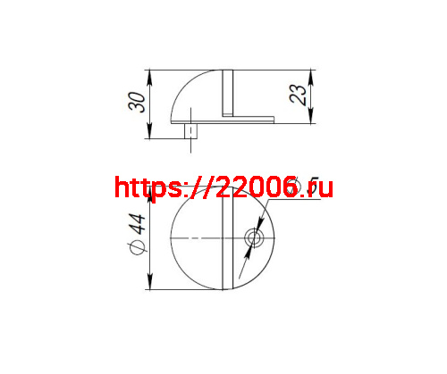 Упор Punto (Пунто) дверной напольный DFIX/F50 (DS PF-50 ) CF-17 кофе фото 3