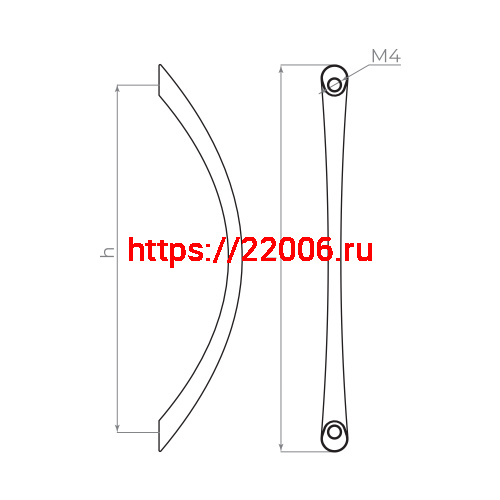 Ручка-скоба Ajax (Аякс) мебельная MB-H-004-128 мм SC сатин.хром фото 2