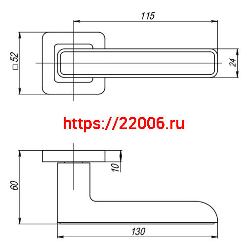 Ручка Punto (Пунто) раздельная MARS QR/HD SN/WH-19 матовый никель/белый фото 3