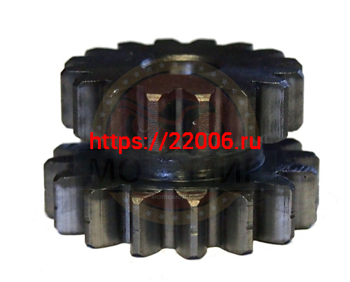 Шестерня эл. стартера двойная LF163 FML-2MP 16Z-16Z малый блок (E12-02) Шестерня эл. стартера двойная LF163 FML-2MP 16Z-16Z малый блок (E12-02)