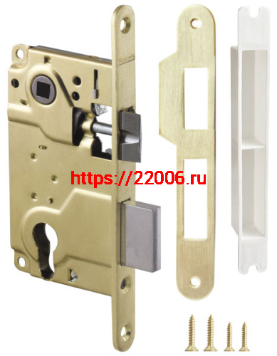 Корпус Armadillo (Армадилло) врезного замка c защёлкой METLH25-50 Box (LH 25-50) SG мат.золото