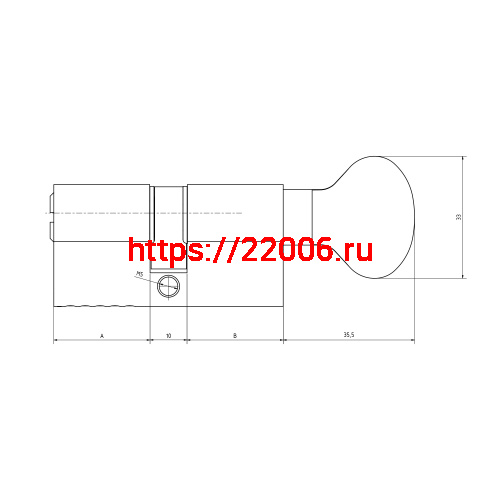 Цилиндровый механизм Kale kilit (Кале килит) с вертушкой 164 BM/72 (30+10+32) mm никель 5 кл. фото 5