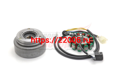 Зажигание в сборе с маховиком 166FMM (CB250) (12 кат.) 160W Зажигание в сборе с маховиком 166FMM (CB250) (12 кат.) 160W