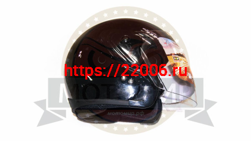 Шлем открытый "Safelead" HF-217"колобки с доп. стеклом" deep синий, красный черный, размер XL фото 4 Шлем открытый "Safelead" HF-217"колобки с доп. стеклом" deep синий, красный черный, размер XL фото 4