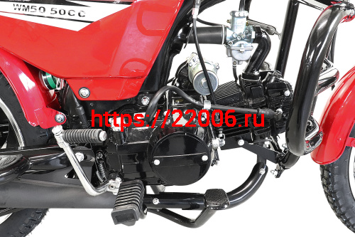 Мопед KT50 Alpha ЛЮКС (Форсир.) (компл-я Люкс, сигн.с автозап,кофр) красный фото 7 Мопед KT50 Alpha ЛЮКС (Форсир.) (компл-я Люкс, сигн.с автозап,кофр) красный фото 7