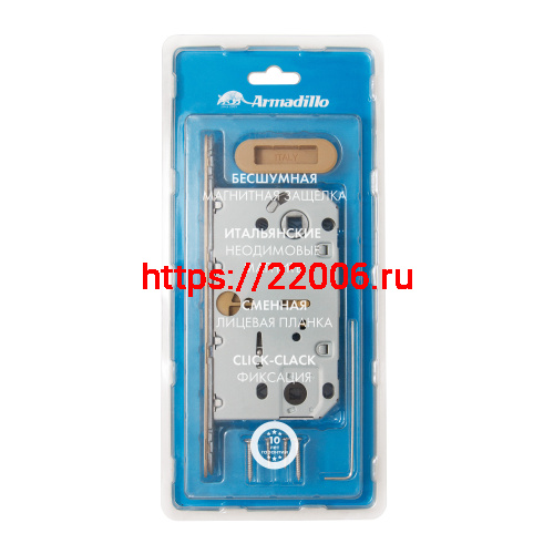 Магнитная Armadillo (Армадилло) защелка WC с ответной планкой GRAVITY.PRO G01.196.50.96 FSG флорентийское золото фото 2