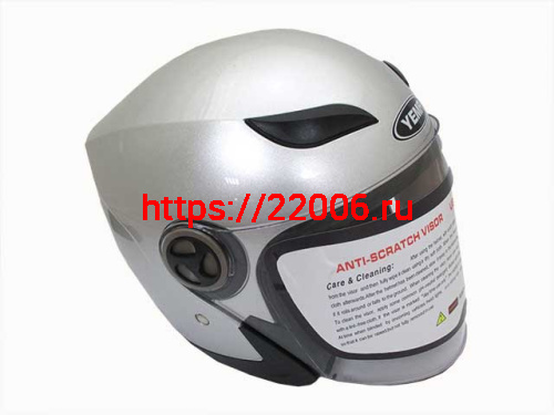 Мотошлем YM-619 серебряный (S)