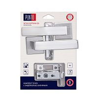 Комплект ручек Punto (Пунто) с защелкой без запирания LM/A SET45K.QS52.OPTIMA/HD SN-3 матовый никель