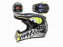Мотошлем VIRTUE MD-905 Кросс черный с зелёным рисунком (XL)