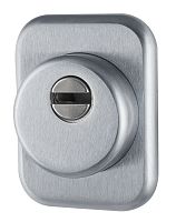 Броненакладка Armadillo (Армадилло) на ЦМ квадрат (от вырывания, 25 мм) ET/ATC-Protector 1-25(SQ) SC-14 Матовый хром