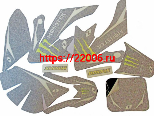 Комплект наклеек на кроссовый мотоцикл CRF50 Monster 3M