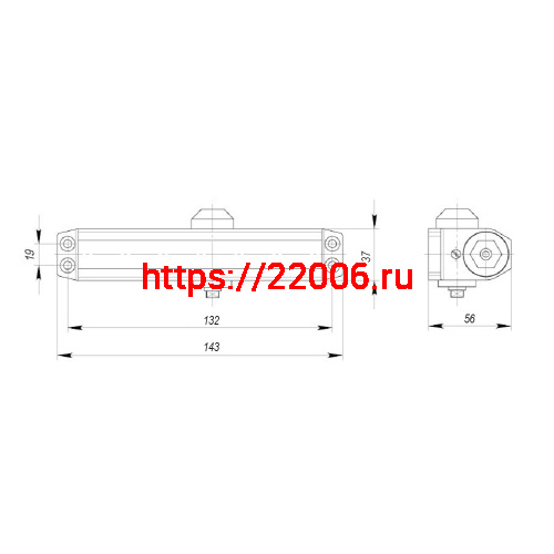 Доводчик Ajax (Аякс) дверной DCTR15-60 hold open WH белый фото 3