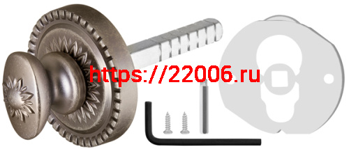 Ручка Armadillo (Армадилло) поворотная BKW8.R.CL55 (BKW8/CL) AS-9 античное серебро фото 4