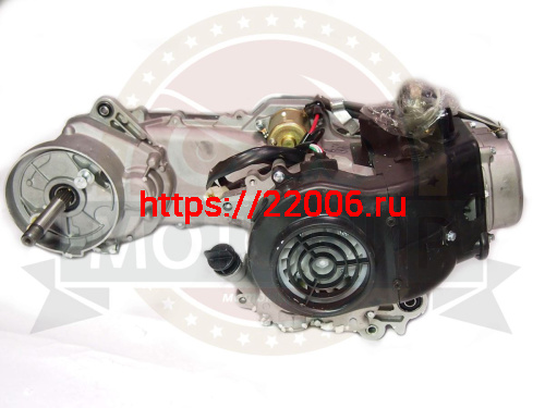 Двигатель скутер 4х такт. GY6-80 (короткий 10") 70 см3 (дл. ось на 2 амортизатора) фото 2