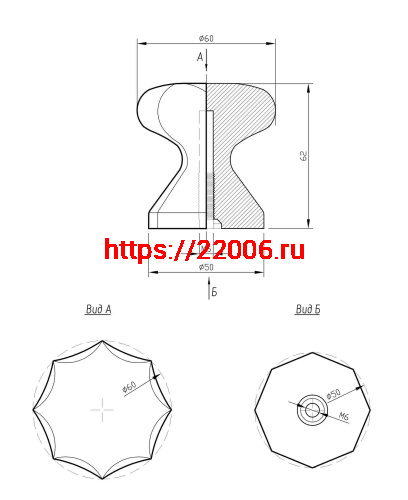 Ручка-кнопка veles (ВЕЛЕС) фигурная Орегон фото 2