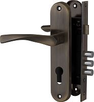 Замок цилиндровый Fuaro (Фуаро) с в комплекте с ручкой LOCKSET.1511W/B (SET F1511W/B) AB бронза