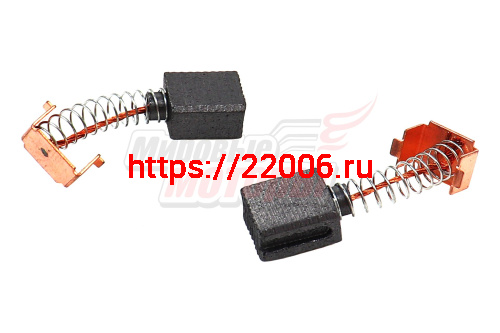 Щетки (№559) Интерскол (6*10*11) УШМ-125/900,Пружина,пятак-зацепы,Проточка 2 Щетки (№559) Интерскол (6*10*11) УШМ-125/900,Пружина,пятак-зацепы,Проточка 2