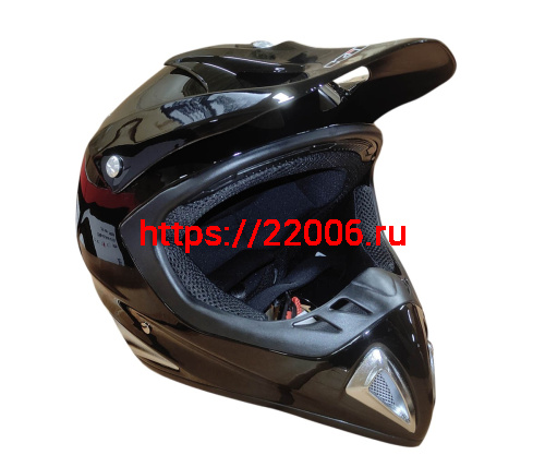 Шлем кроссовый KIRIN K27, черный, черн-бел, зелен-желт, размер XL фото 2