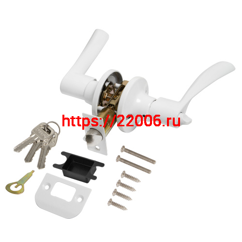 Ручка Punto (Пунто) защелка DK610/BL WH-ET (кл./фик.) белый фото 2