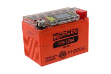 Аккумулятор 12В 4Ач HEMEN ENERGY DS1204 (UTX4L-BS(DS)) С ДИСПЛЕЕМ(гелевый)(обр.полярн) (113*70*85мм)