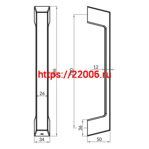Ручка-скоба Punto (Пунто) PULL.ARC.TITAN SSG-39 сатин.золото фото 3