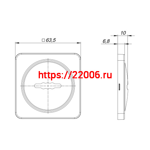 Накладка Fuaro (Фуаро) на сувальдный замок ESC.S-auto.MSC/K.62 с авт.шторками BL-24 черный (1шт.) фото 3