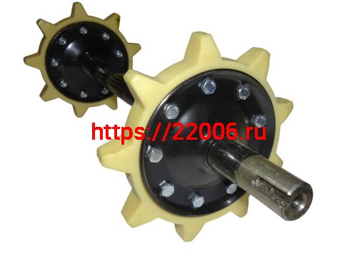 Вал ведущий мотобусировщика (со звездочками) 500мм, (ПР) фото 3 Вал ведущий мотобусировщика (со звездочками) 500мм, (ПР) фото 3