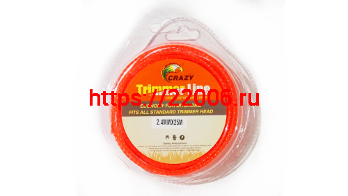 Леска триммерная (2,4*25м) CRAZY STONE крученая Леска триммерная (2,4*25м) CRAZY STONE крученая