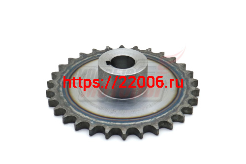 Звезда ведомая 30z мотобуксировщика "Целина" (d=20мм, шаг 12,7, шпонка 6мм)