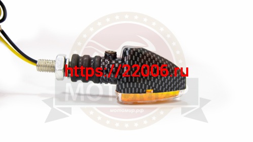 Боковой фонарь (LED) Мини (НF-1018) Карбон (компл. - 1 пар) фото 3 Боковой фонарь (LED) Мини (НF-1018) Карбон (компл. - 1 пар) фото 3