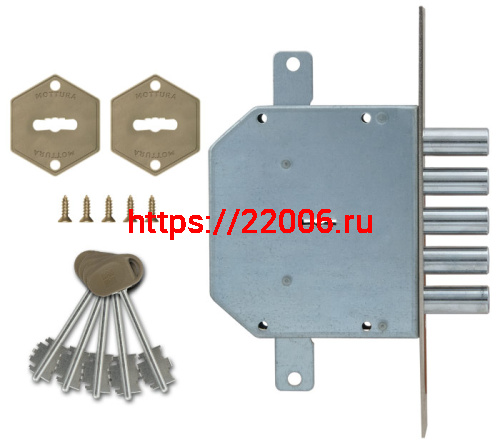 Замок Mottura (Моттура) врезной сувальдный 50.798-S (левый), ключ 40 мм, без накл. фото 4