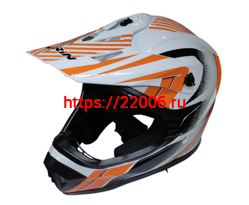 Шлем кроссовый KIRIN QL-128S, черный, красный, черн-крас, чер-желт, размер S