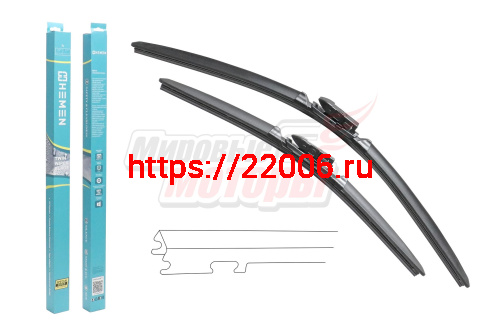 Щётки стеклоочистителя комплект 2шт. HEMEN 425/600 мм (HP60425B71)