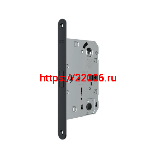 B06132.50.93 AGB (АГБ) Защелка врезная WC (черный) тех. уп. без отв. пл. POLARIS WAVE