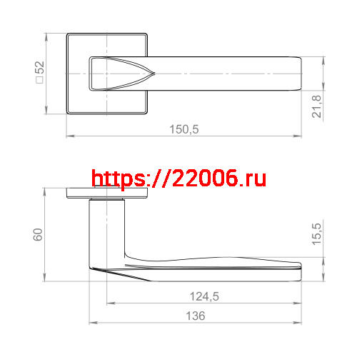 Ручка Fuaro (Фуаро) раздельная K.ZL52.AZIMUT SSC-16 сатинированный хром фото 3