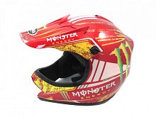 Мотошлем YM-210 KIDS Monster красный (S)