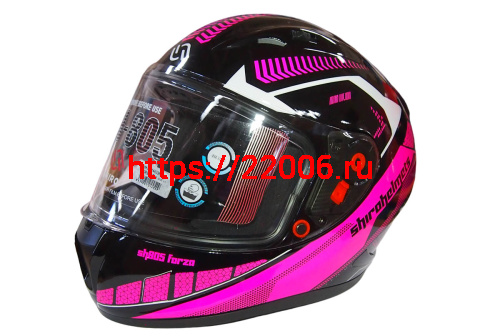 Шлем интеграл SHIRO SH-805 FORZA, цвет F.PINK, размер L Шлем интеграл SHIRO SH-805 FORZA, цвет F.PINK, размер L