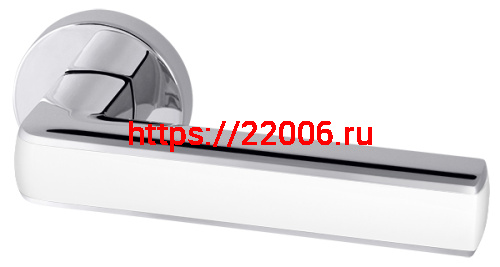 Ручка Armadillo (Армадилло) раздельная R.URB52.CUBE (CUBE URB3) CP/White-14 хром/белый