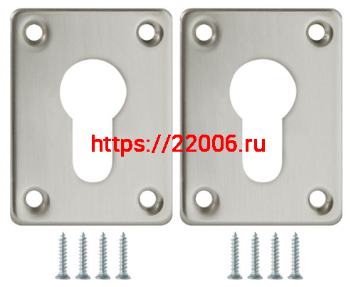 Декоративная Fuaro (Фуаро) накладка ESC083-SN-3 (МАТ НИКЕЛЬ) на цилиндр сталь (2 шт.)