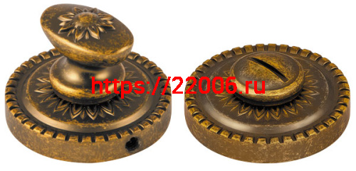 Ручка Armadillo (Армадилло) поворотная WC-BOLT BK6 CL/HD AS-9 Античное серебро