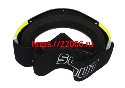 Очки мотокросс/спорт SCOUT (NK-1022) черн/зелен, резинка с силиконом, цветн упаковка фото 2